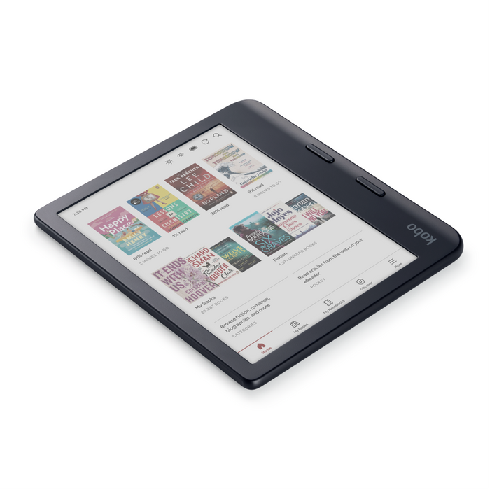 Black Kobo Libra Colour lying down.