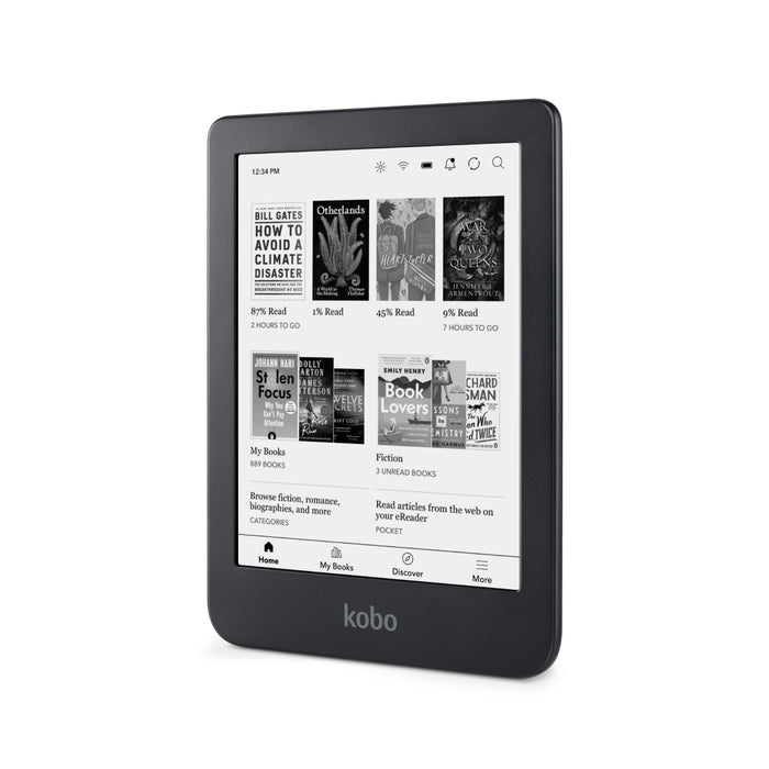 Kobo Clara 2E angled view.