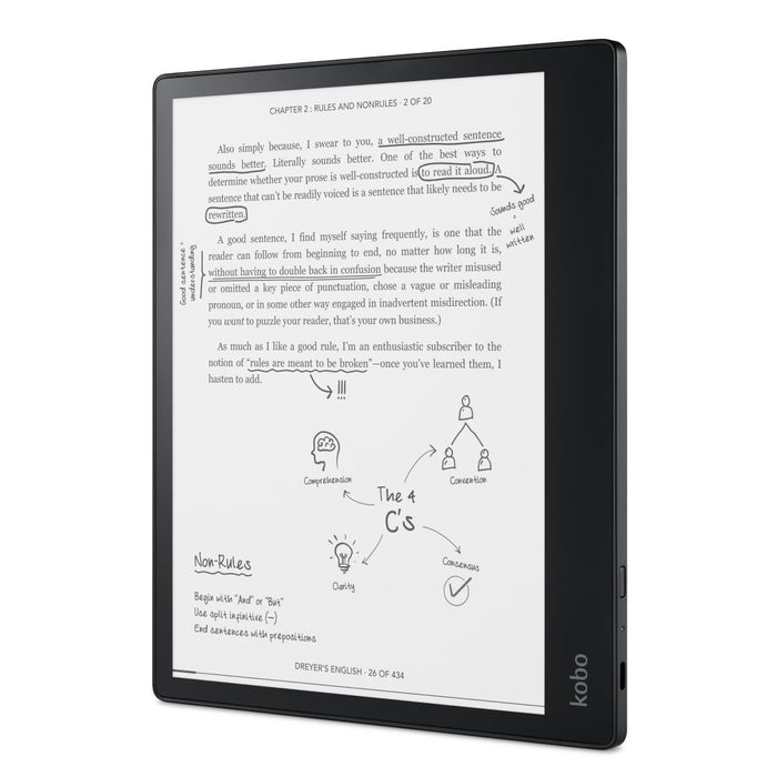 Kobo Elipsa angled front view.