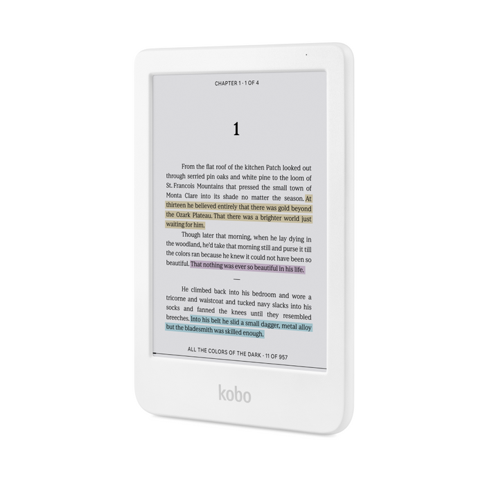 White Kobo Clara Colour front view.
