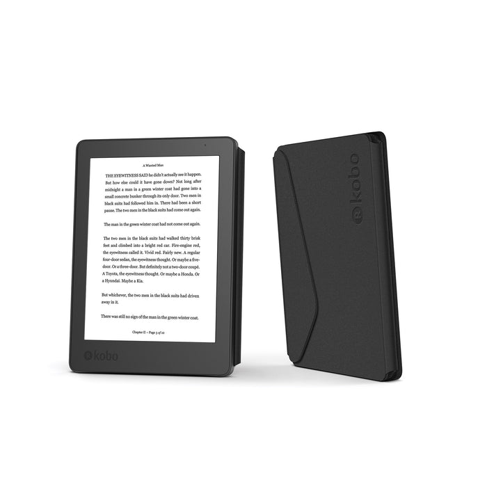 Front and back of Kobo Aura Edition 2 and black SleepCover