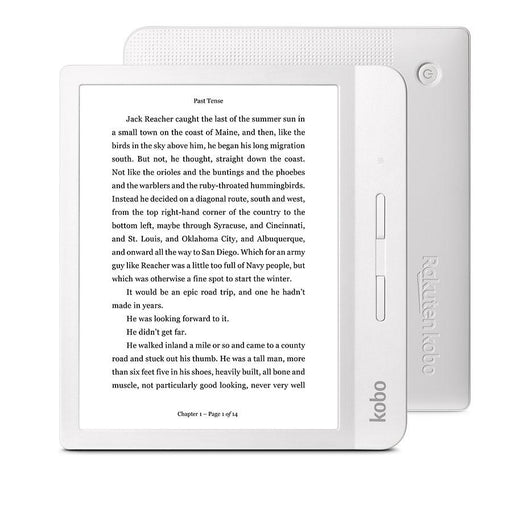 Front and back of white Kobo Libra H2O